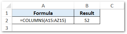 Finding Number of Columns in Excel