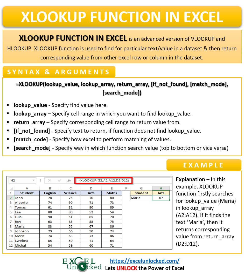 XLOOKUP Function In Excel Advanced Lookup Excel Unlocked, 42% OFF