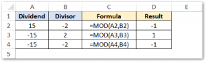 MOD Function in Excel - Find Remainder after Division - Excel Unlocked