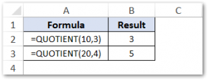 QUOTIENT Function in Excel - Find Quotient by Division - Excel Unlocked