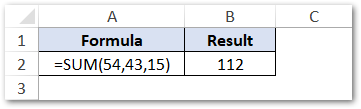 Basic Example - SUM Excel Function