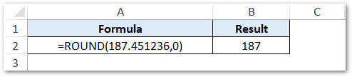 ROUND Excel Function - Round Upto Nearest Integer Value