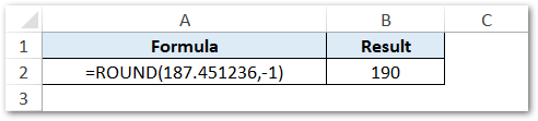 ROUND Excel Function - Value less than 0