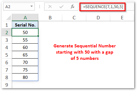SEQUENCE Function in Excel - Generate Number Series - Excel Unlocked