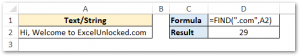 Excel FIND Function - Get Position of Text in String - Excel Unlocked