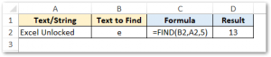 Excel FIND Function - Get Position of Text in String - Excel Unlocked