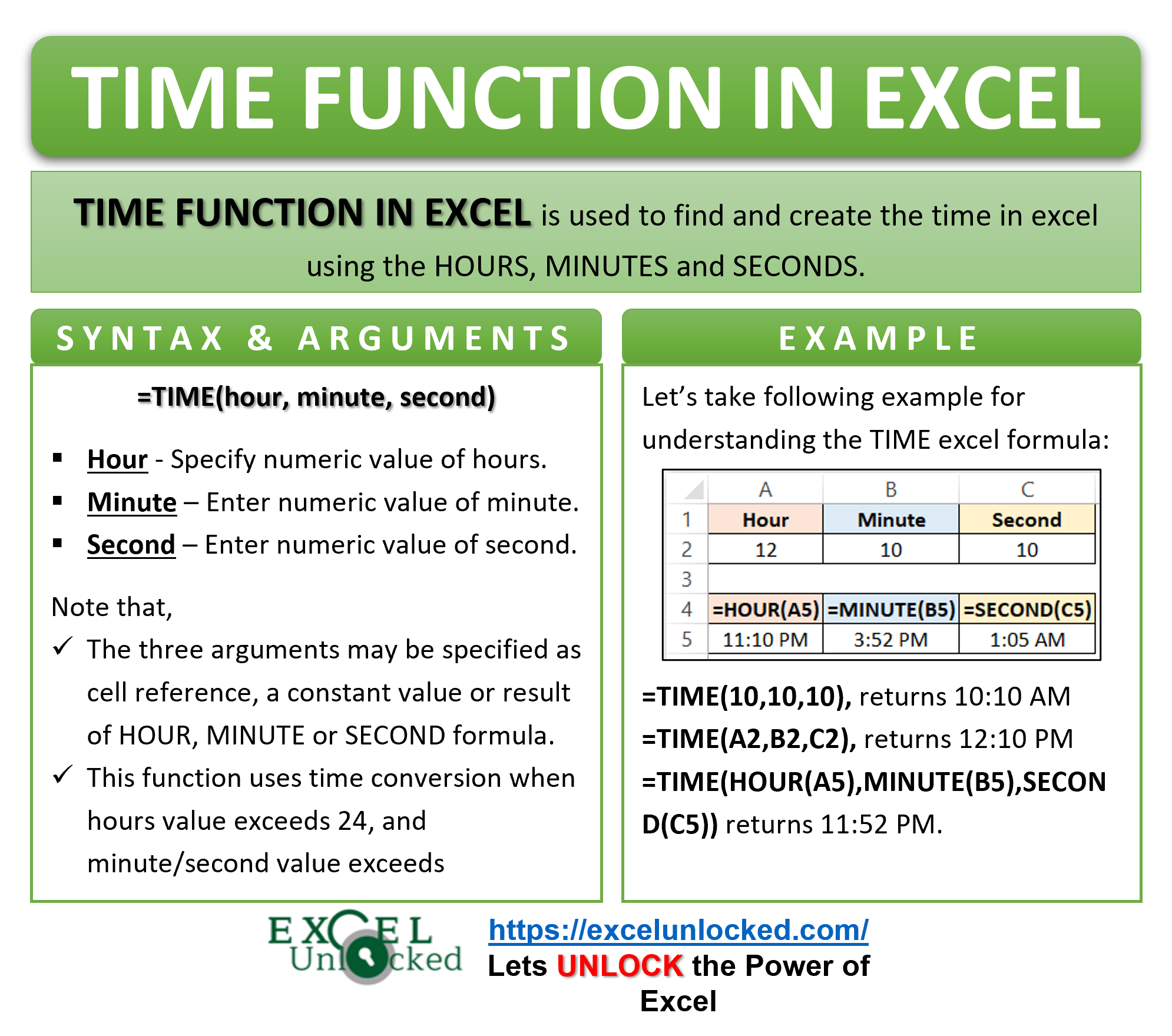 Time Function In Excel Returning The Time Format Excel Unlocked