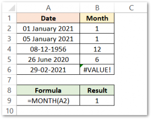 MONTH Function in Excel - Finding Month from Date - Excel Unlocked