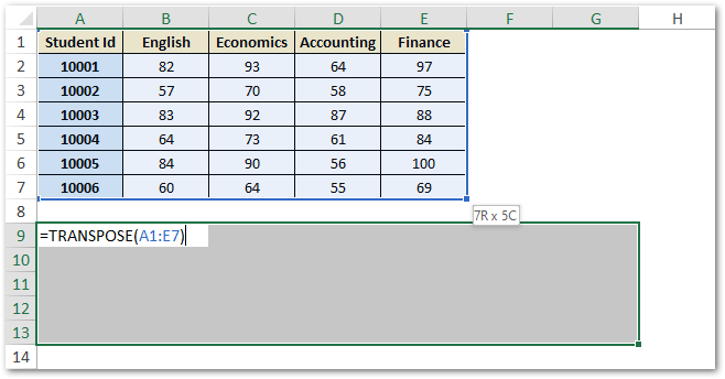 Excel Transpose Function Rotate Columns To Rows Excel Unlocked 9770