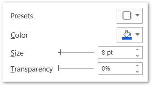 customizing glow for axis line of a chart in excel