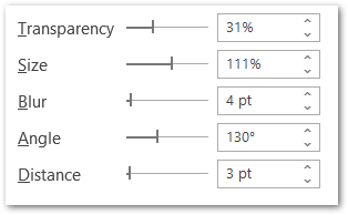 formatting chart axis in excel shadow setting values