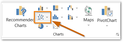 how to add numbers in line chart in excel