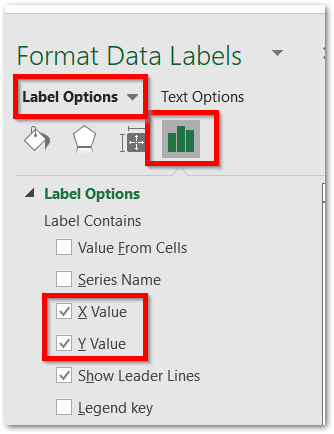 formatting the data labels of a chart in excel