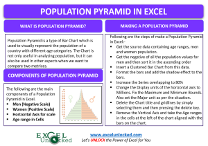 infographics Population Pyramid in Excel