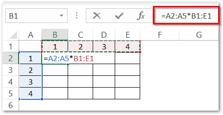 example of dynamic array formulas in excel