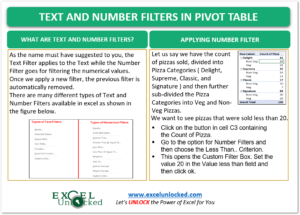 infographics text and number filters in excel