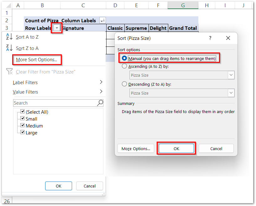 How To Sort Pivot Table Manually Excel Unlocked 6325
