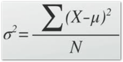 formula of population variance