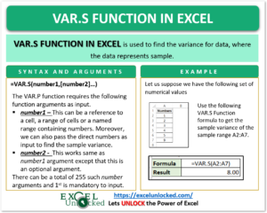 var.s function infographics excel