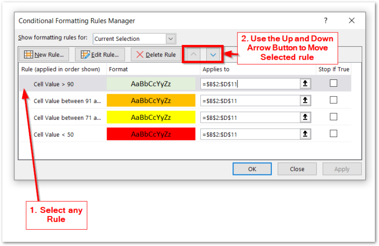 Multiple Conditional Formatting Rules Excel Unlocked 0295