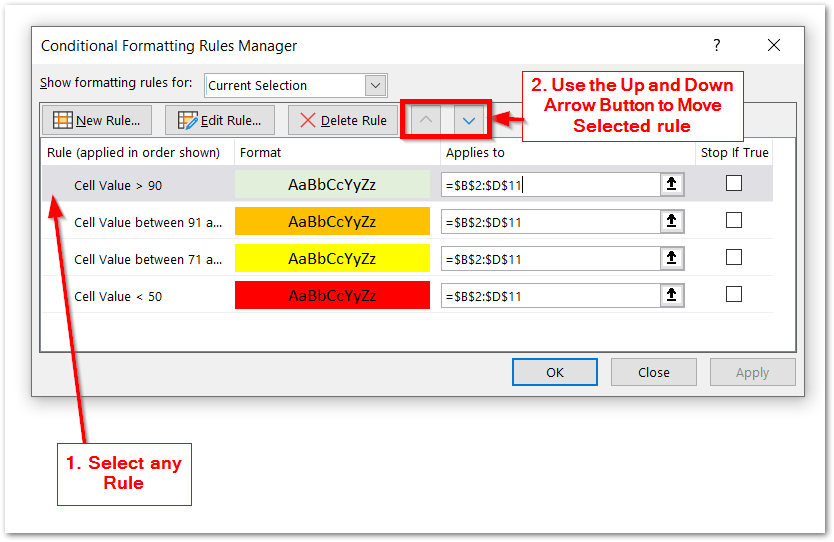 Multiple Conditional Formatting Rules - Excel Unlocked