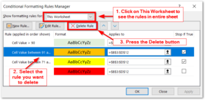 Manage Conditional Formatting Rule- Edit, Copy - Excel Unlocked