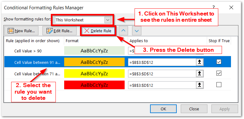 Manage Conditional Formatting Rule Edit Copy Excel Unlocked 7757