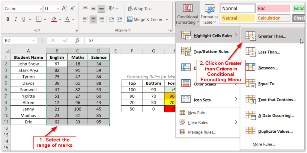 Multiple Conditional Formatting Rules Excel Unlocked 3536