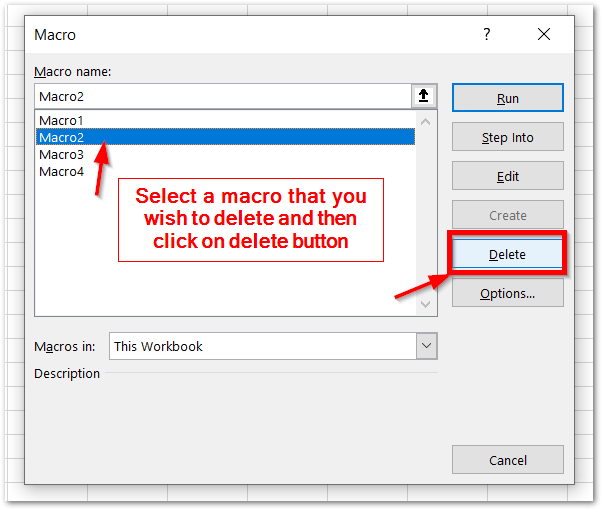 How To Delete Macro From Excel Workbook Excel Unlocked