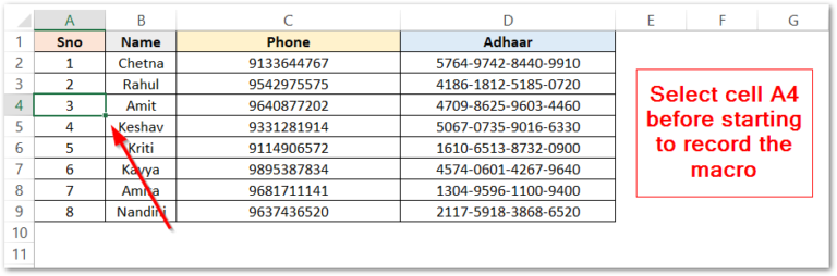 Relative Referencing in Excel Macro - Example - Excel Unlocked