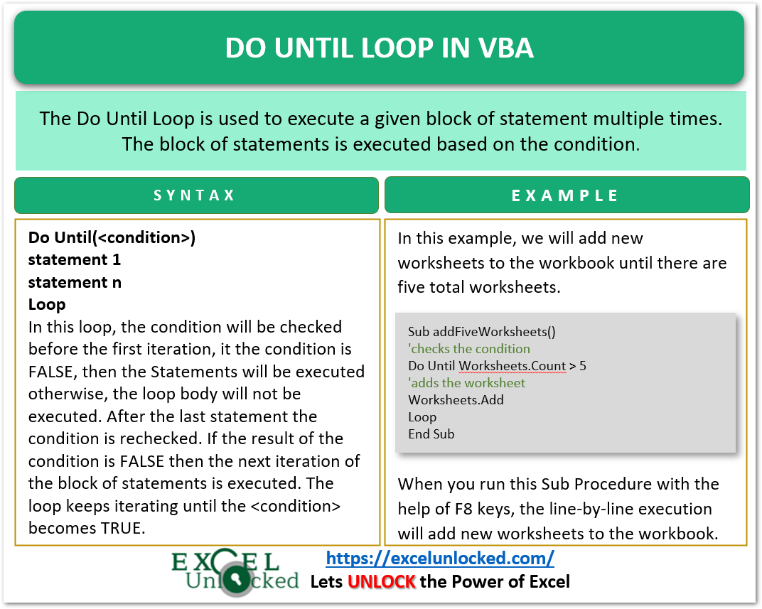 Loop Rows In Excel Vba