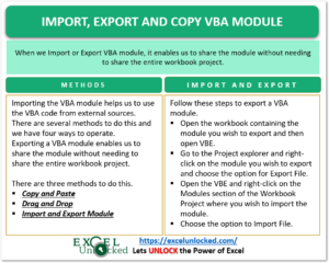 infographics import export and copy a vba module